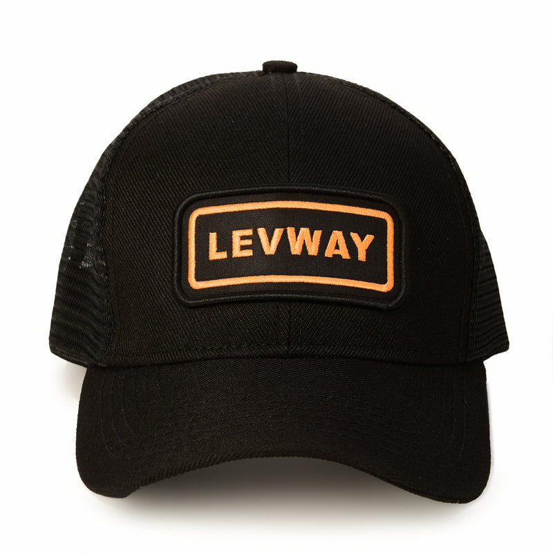 Boné Preto com Laranja